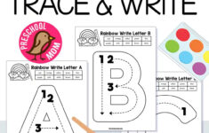 Letter Tracing Worksheets Preschool Mom