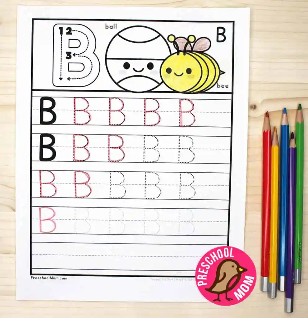 Letter Tracing Worksheets Preschool Mom