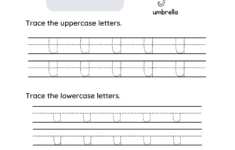 Letter U Tracing Worksheets For Toddlers And Preschool Children