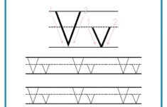 Letter V Tracing Worksheets For Preschool