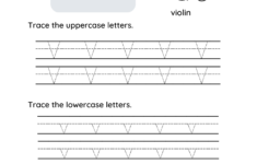 Letter V Tracing Worksheets For Toddlers And Preschool Children