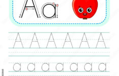 Letter Writing Guide Worksheet Tracing Letters A Uppercase And Lowercase Letter English Alphabet Stock Vector Adobe Stock