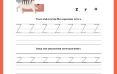 Letter Z Tracing Worksheets For Preschool