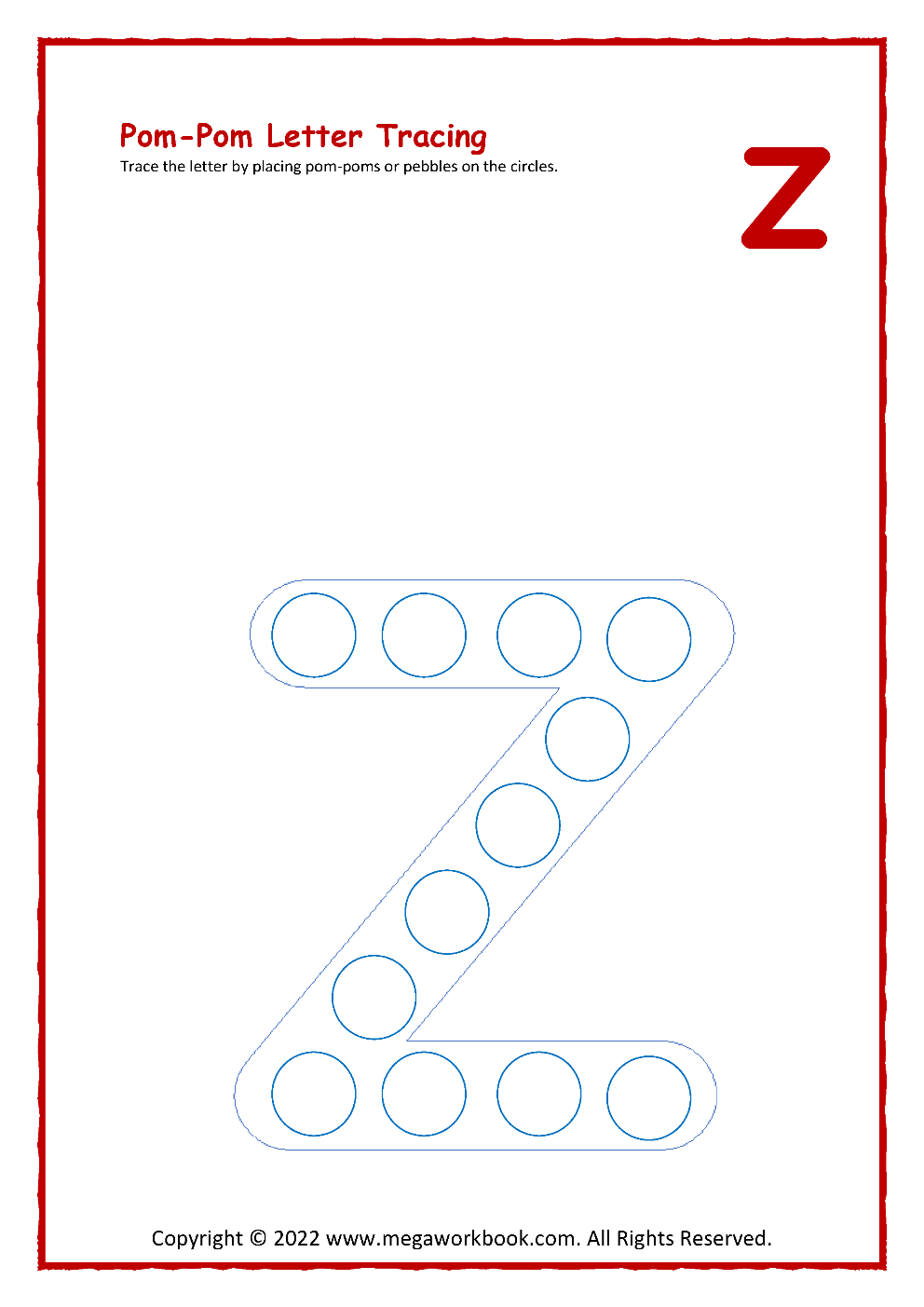Trace The Letter Z Worksheet Printables