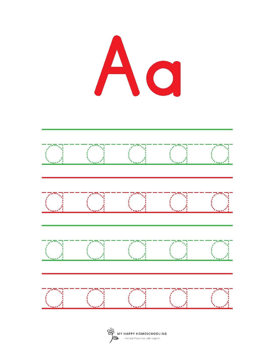 Letter Tracing Worksheet A Printables