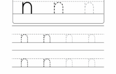 Lowercase Letter n Tracing Worksheet Doozy Moo