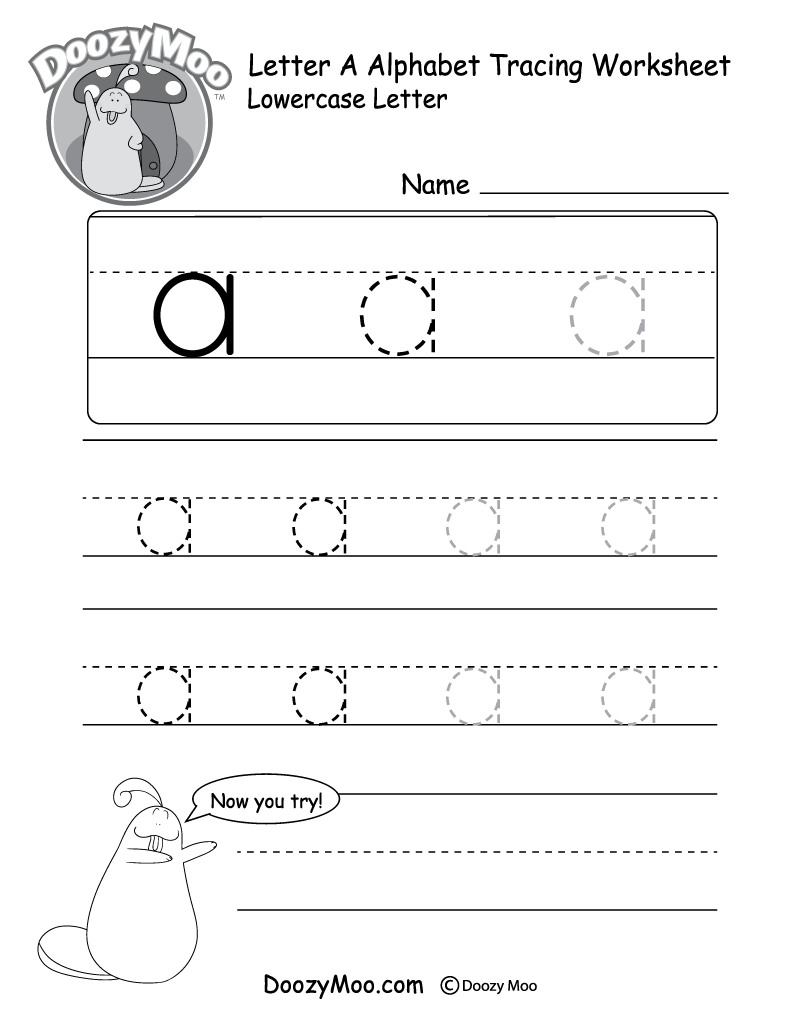 Lowercase Letter Tracing Worksheets Free Printables Doozy Moo Worksheets Library
