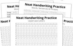 Neat Handwriting Practice Sheets Digital Download Adult Handwriting Practice Handlettering Workbook Instant Download Printable Etsy