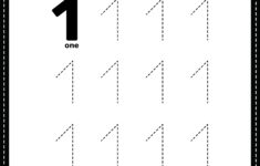 Number 1 Tracing Worksheet For Kids Free Printable KidsNex