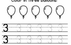 Number 3 Tracing Worksheets Free Printables Teach Prints