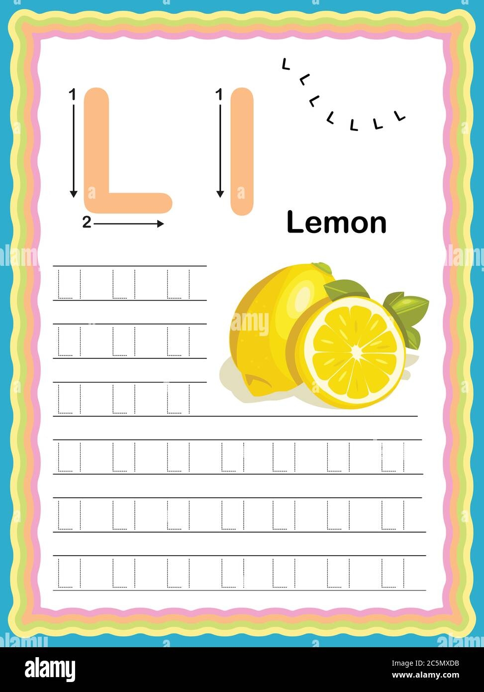Letter L Tracing Worksheet For Preschool