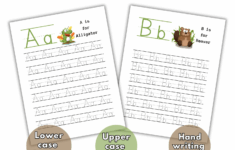 Printable Alphabet Tracing Worksheet Uppercase Lowercase Letter Tracing Pages ABC Handwriting Practice Pages For Kids Digital Download