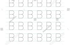Printable Letter B Alphabet Tracing Worksheet Stock Vector Royalty Free 2352036793 Shutterstock