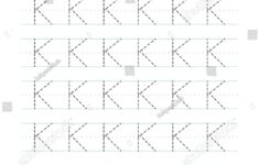 Printable Letter K Alphabet Tracing Worksheet Stock Vector Royalty Free 2352866385 Shutterstock