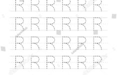 Printable Letter R Alphabet Tracing Worksheet Stock Vector Royalty Free 2364977137 Shutterstock