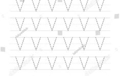 Printable Letter V Alphabet Tracing Worksheet Stock Vector Royalty Free 2364996381 Shutterstock