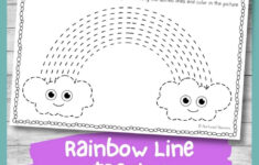 Rainbow Tracing Worksheet preschool Printable Nurtured Neurons