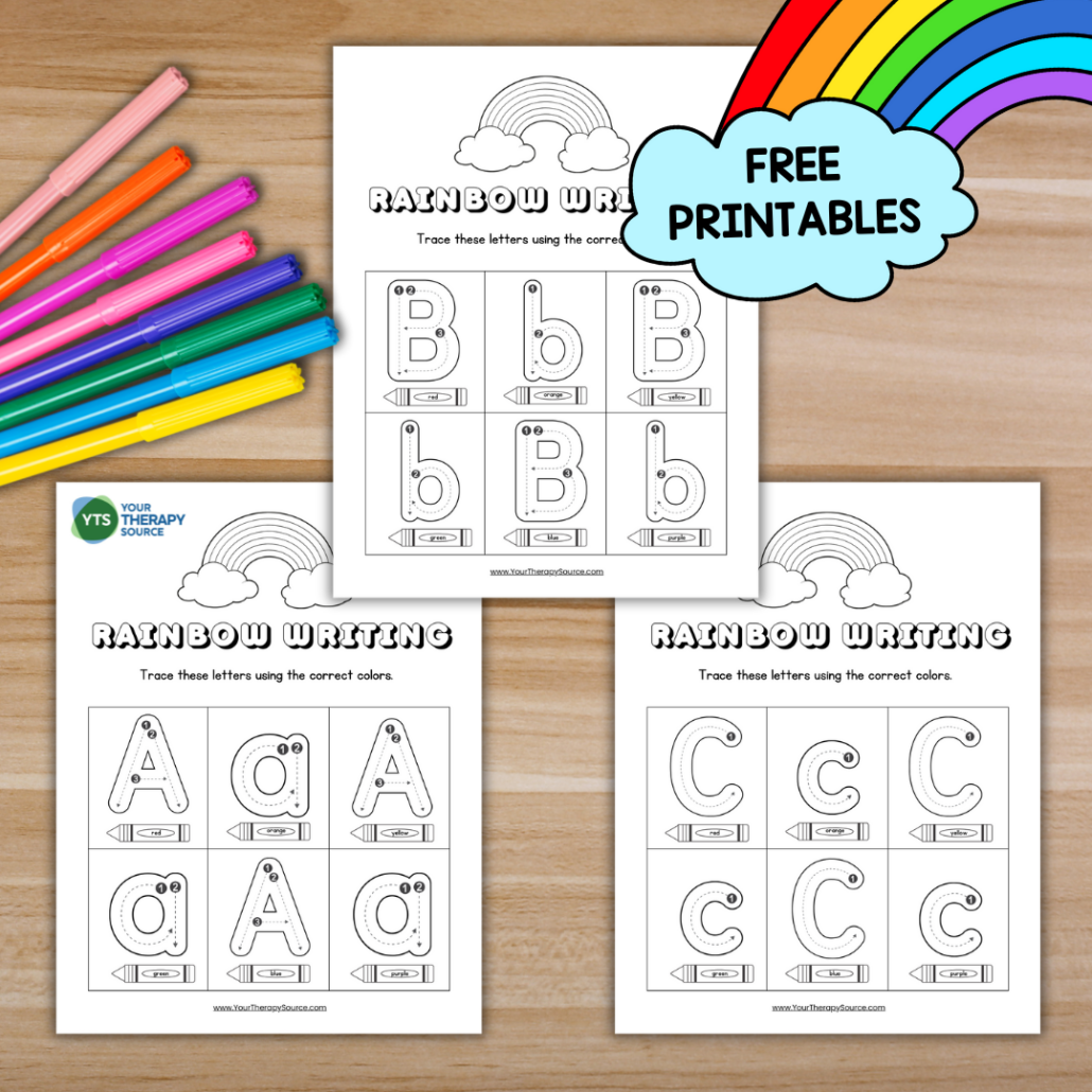 Rainbow Trace Letter Worksheet Printables