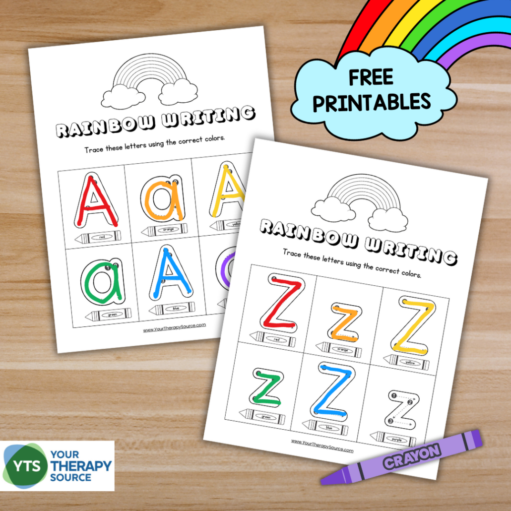 Rainbow Writing Free Printable Packet Your Therapy Source