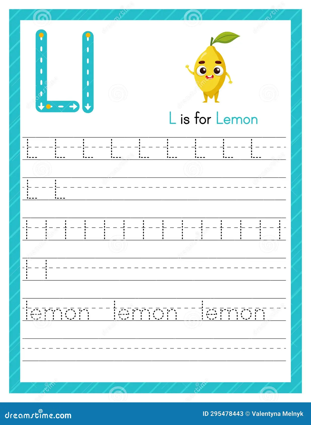 Capital Letter L Tracing Worksheet