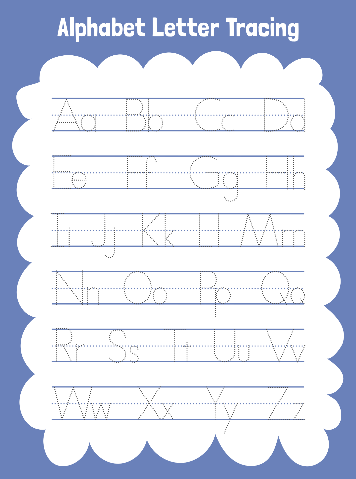 Letter Tracing Lines Worksheets For 3 Year Olds