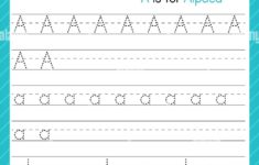 Trace Letter A Uppercase And Lowercase Alphabet Tracing Practice Preschool Worksheet For Kids Learning English With Cute Cartoon Animal Activity Pag Stock Vector Image Art Alamy