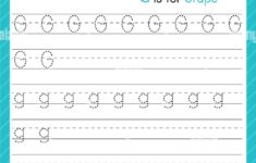 Trace Letter G Uppercase And Lowercase Alphabet Tracing Practice Preschool Worksheet For Kids Learning English With Cartoon Grape Activity Page For Stock Vector Image Art Alamy