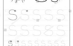 Tracing Alphabet Letter S Black White Stock Vector Royalty Free 1518384803 Shutterstock