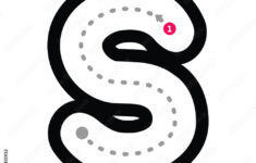 Tracing Alphabet Letter S Lowercase Prewriting Dotted Line Element For Kindergarten And Preschool Kids Worksheet For Handwriting Practice Activity Stock Vector Adobe Stock