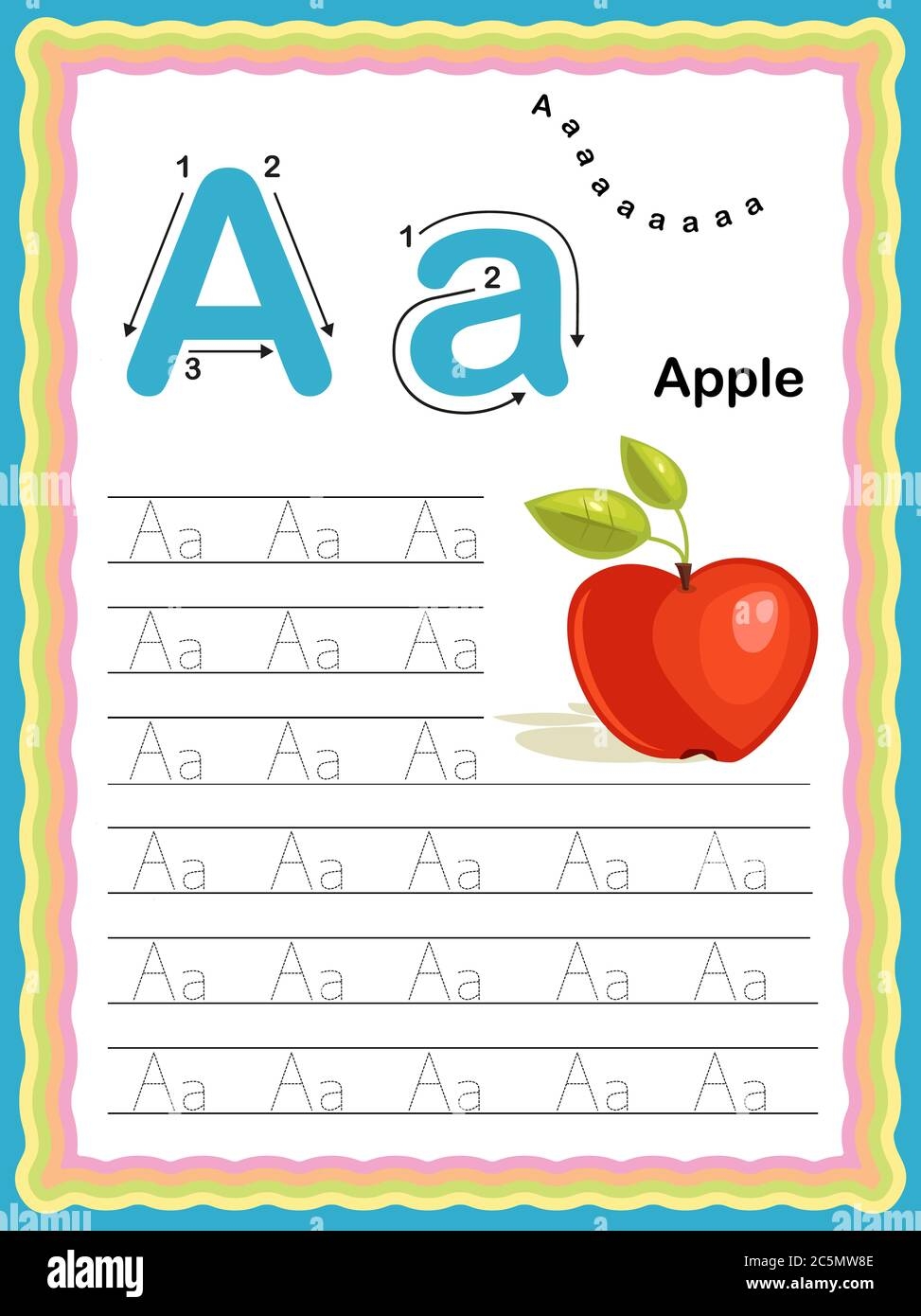 Small Letter A Tracing Worksheet Printables