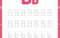 Tracing Letter B Alphabet Worksheet For Kindergarten And Preschool Kids For Handwriting Practice And Educational Activities In A Printable Page Illust Stock Vector Image Art Alamy