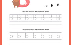 Tracing Letter B Worksheets For Preschool