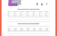 Tracing Letter E Worksheets For Preschool