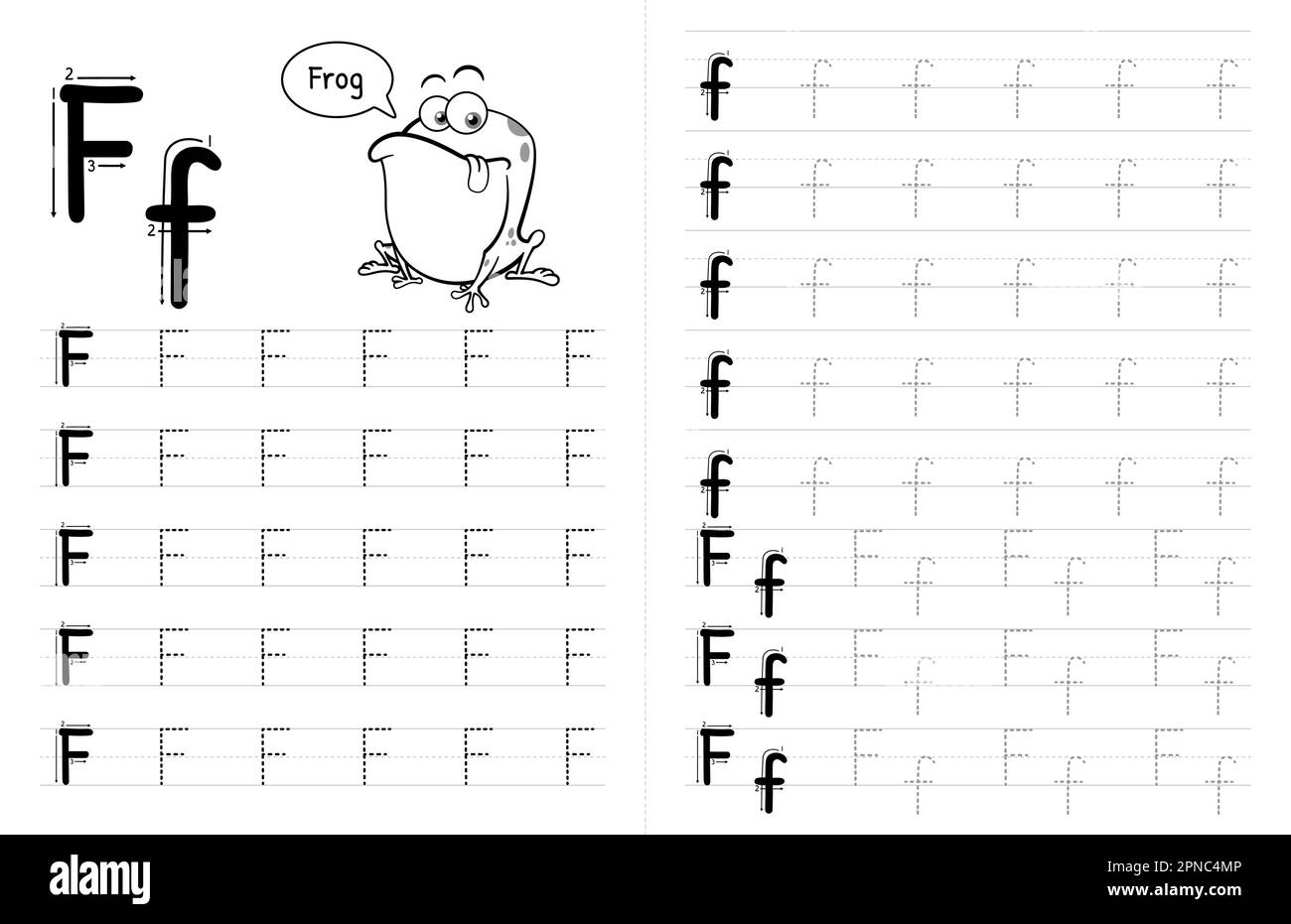 Small Letter F Tracing Worksheets