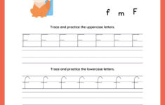 Tracing Letter F Worksheets For Preschool