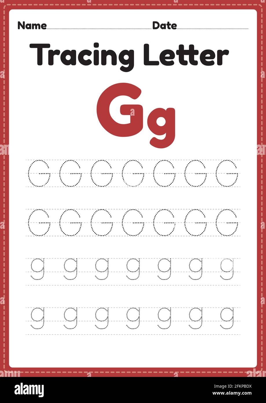 Preschool Letter G Tracing Worksheet Printables