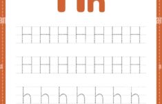 Tracing Letter H Alphabet Worksheet For Kindergarten And Preschool Kids For Handwriting Practice And Educational Activities In A Printable Page Illust Stock Vector Image Art Alamy