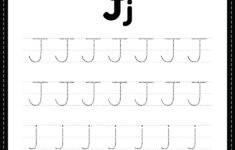 Tracing Letter J Alphabet Worksheet Free Printable PDF