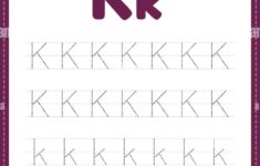 Tracing Letter K Alphabet Worksheet For Kindergarten And Preschool Kids For Handwriting Practice And Educational Activities In A Printable Page Illust Stock Vector Image Art Alamy