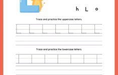 Tracing Letter L Worksheets For Preschool