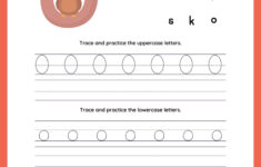 Tracing Letter O Worksheets For Preschool