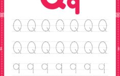 Tracing Letter Q Alphabet Worksheet For Kindergarten And Preschool Kids For Handwriting Practice And Educational Activities In A Printable Page Illust Stock Vector Image Art Alamy