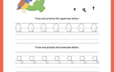 Tracing Letter Q Worksheets For Preschool