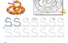 Tracing Letter S Study Alphabet Printable Stock Vector Royalty Free 1669396174 Shutterstock