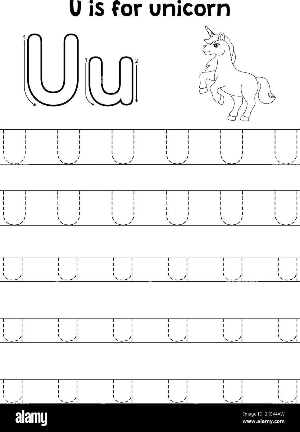 Tracing Letter U Hi res Stock Photography And Images Alamy