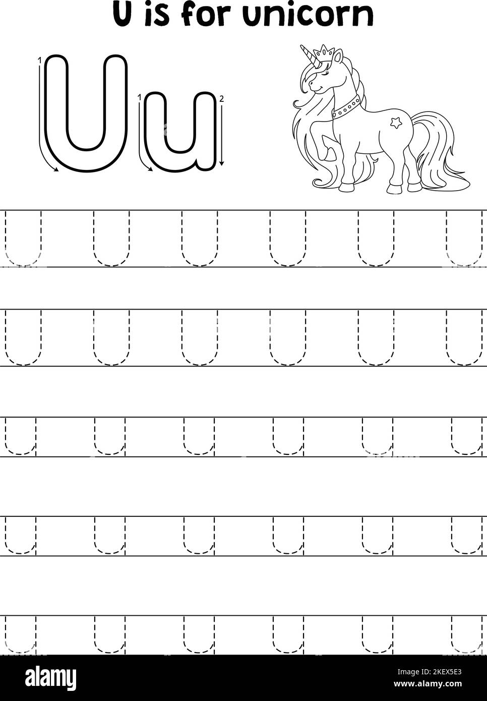 Tracing Letter U Hi res Stock Photography And Images Alamy