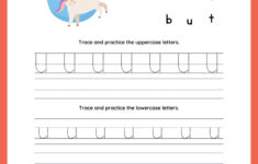 Tracing Letter U Worksheets For Preschool