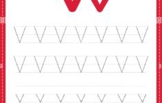 Tracing Letter V Alphabet Worksheet For Kindergarten And Preschool Kids For Handwriting Practice And Educational Activities In A Printable Page Illust Stock Vector Image Art Alamy