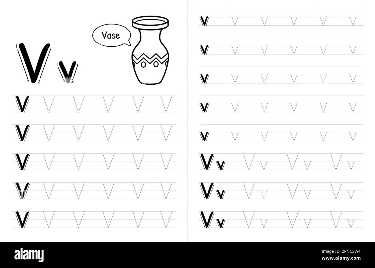 Tracing Letter V Hi res Stock Photography And Images Alamy