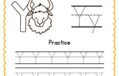 Tracing Letter Y Worksheets For Preschool